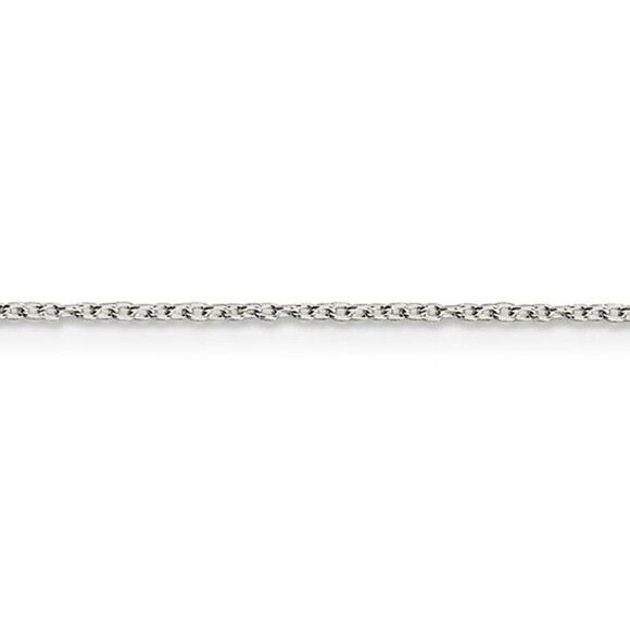 1.3mm, Sterling Silver Solid Cable Chain Necklace, 18 Inch - Picture 4 of 8